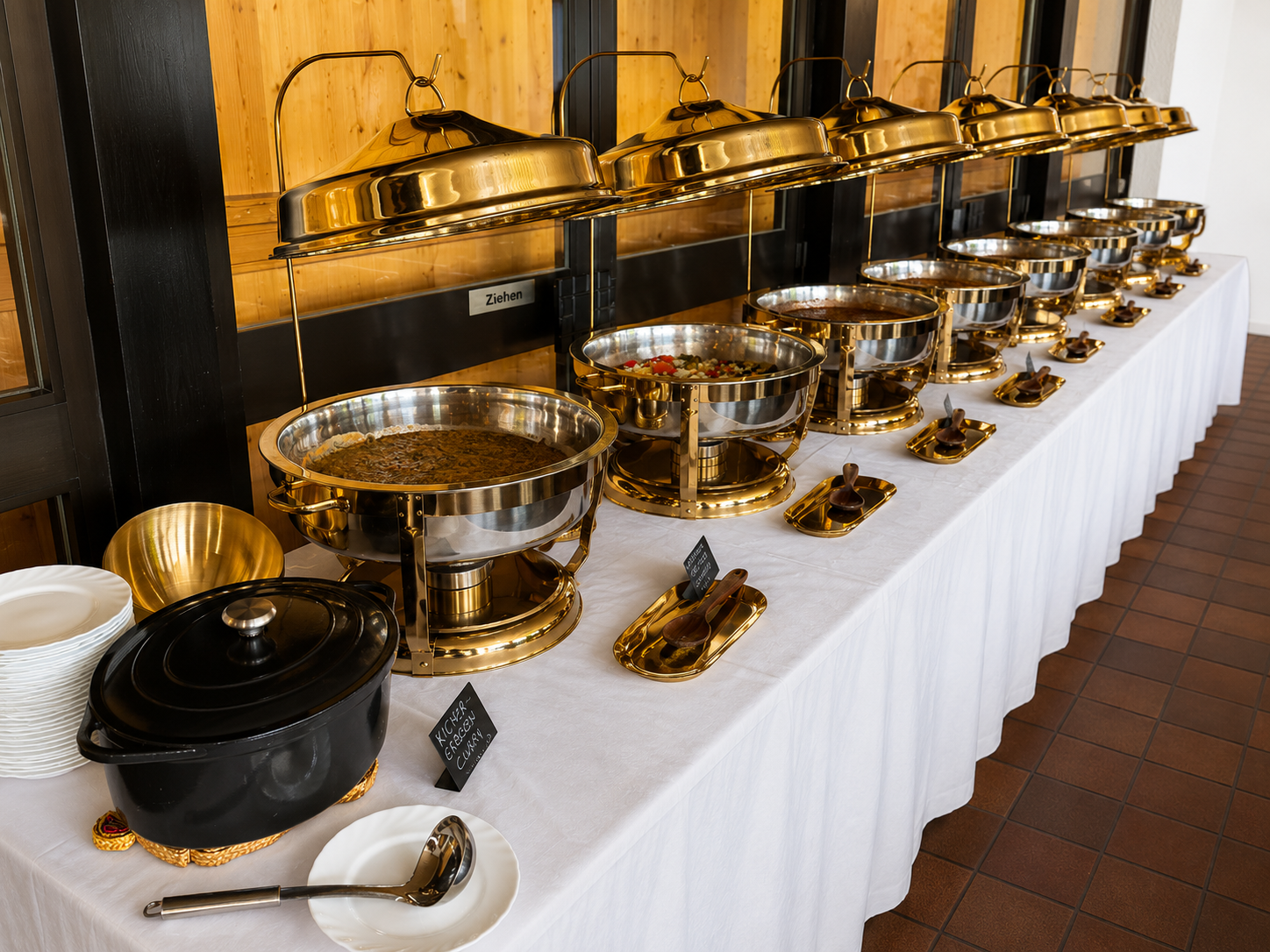 Corporate buffet setup